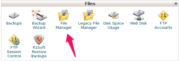 File Manager arvixe