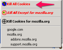 Delete All Cookies in Firefox