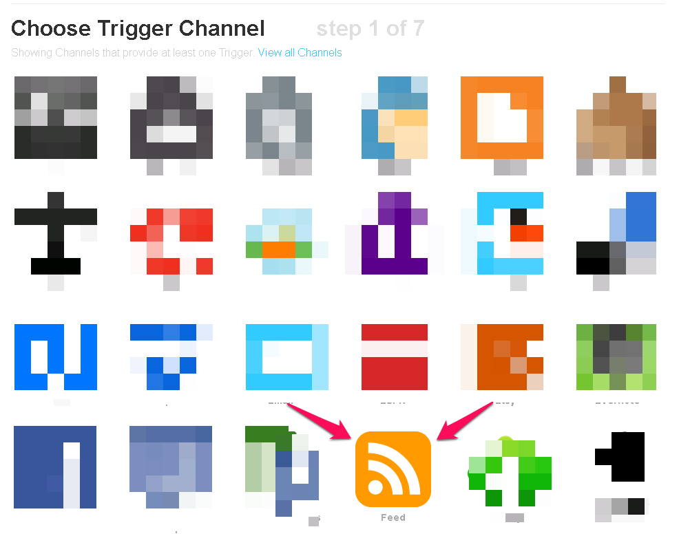 Choose Feed as Trigger in IFTTT