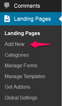 Add a new landing page 
